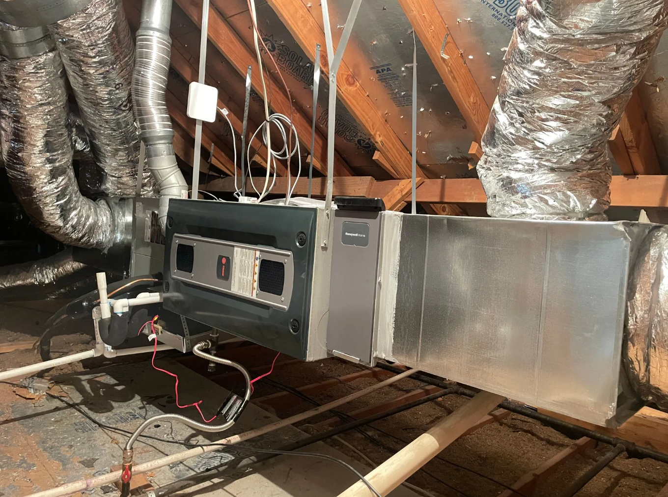 Newly installed Trane HVAC system
