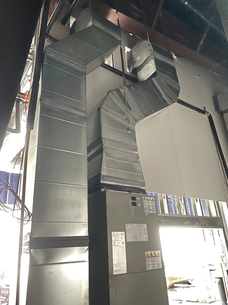 Trane condenser unit at a residential home