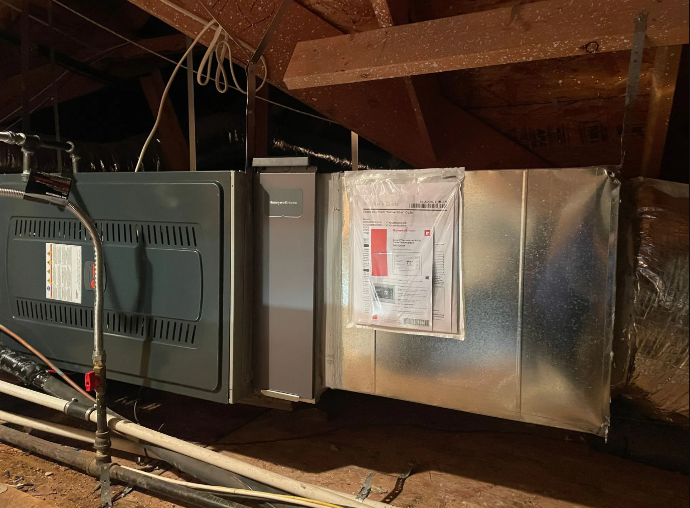 Trane outdoor HVAC unit after replacement